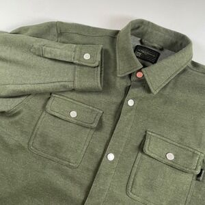 MTN OPS Men's Green Flannel Shirt Jacket XL Snap Up Workwear Outdoor Military